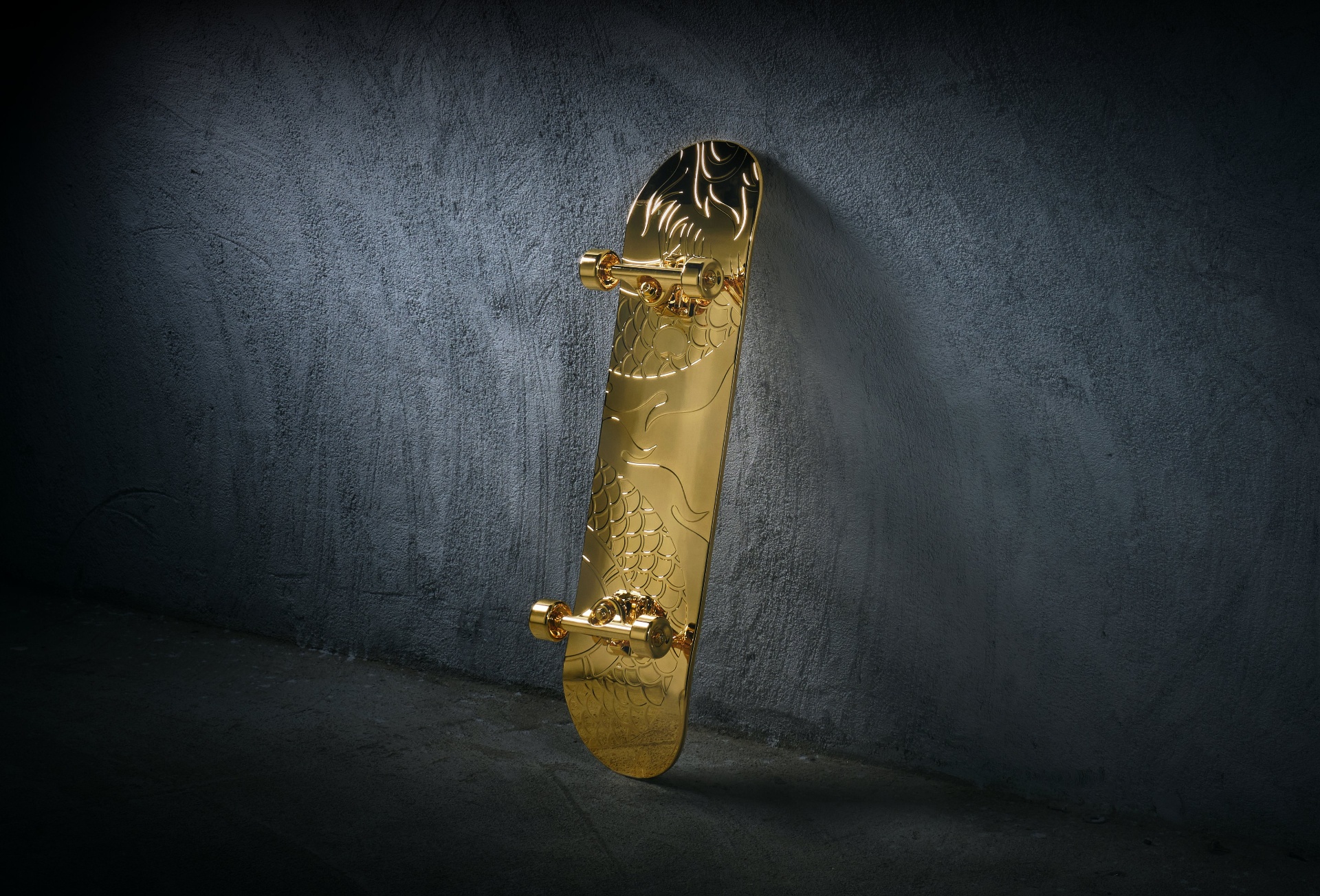 Golden Skateboard